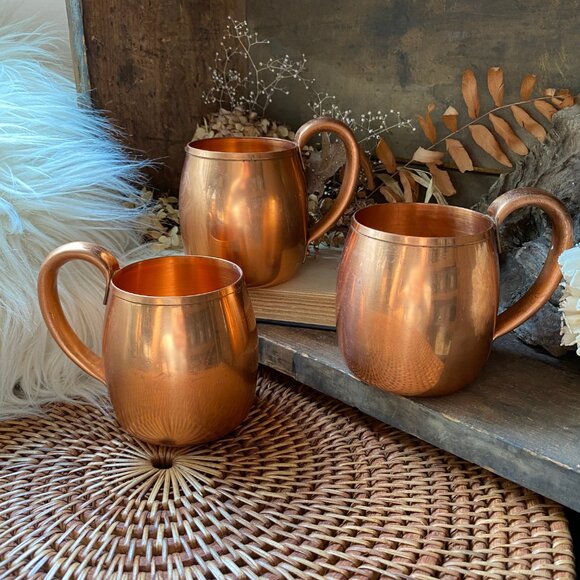 3 West Bend Copper Moscow Mule Mugs Cups Made in USA - Picture 1 of 5